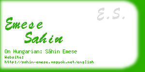 emese sahin business card